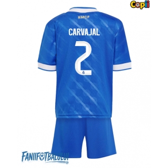 Real Madrid Daniel Carvajal #2 Echipament de Fotbal Replică 2025-26 Copii Treilea (+ Șorturi)